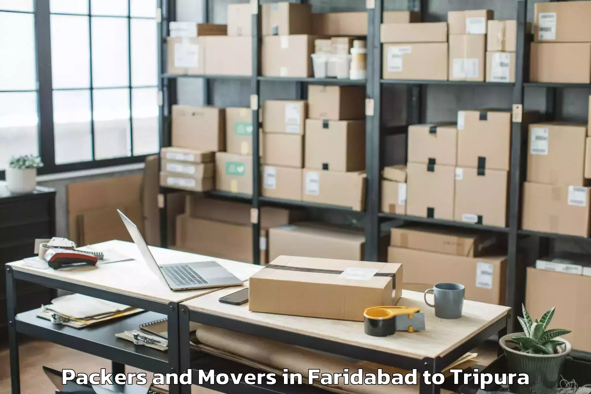 Faridabad to Khowai Airport Ixn Packers And Movers Booking